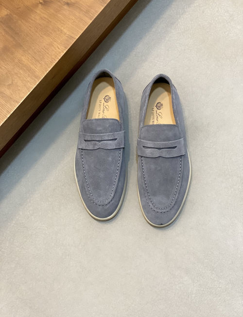 Loro Piana LP Water-repellent Suede Moccasins Non-slip Sole