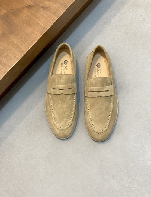 Loro Piana LP Water-repellent Suede Moccasins Non-slip Sole