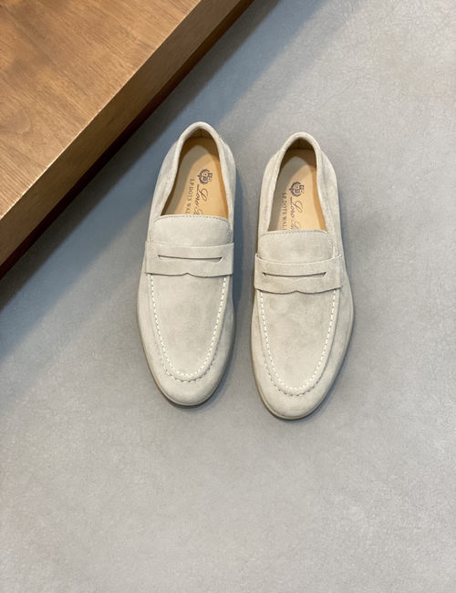 Loro Piana LP Water-repellent Suede Moccasins Non-slip Sole