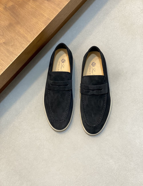 Loro Piana LP Water-repellent Suede Moccasins Non-slip Sole