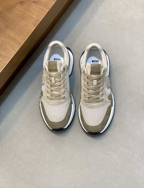 Hugo Boss Suede Mesh Breathable Casual Sneakers