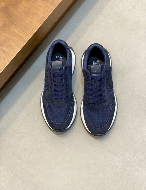 Hugo Boss Suede Mesh Breathable Casual Sneakers