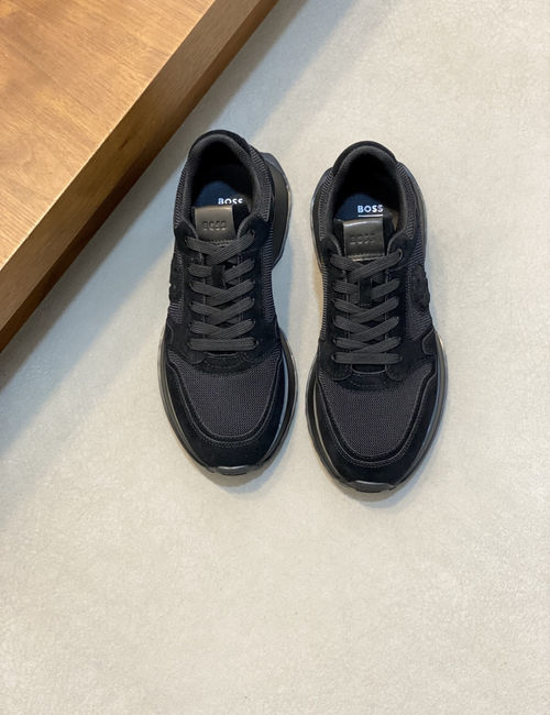 Hugo Boss Suede Mesh Breathable Casual Sneakers