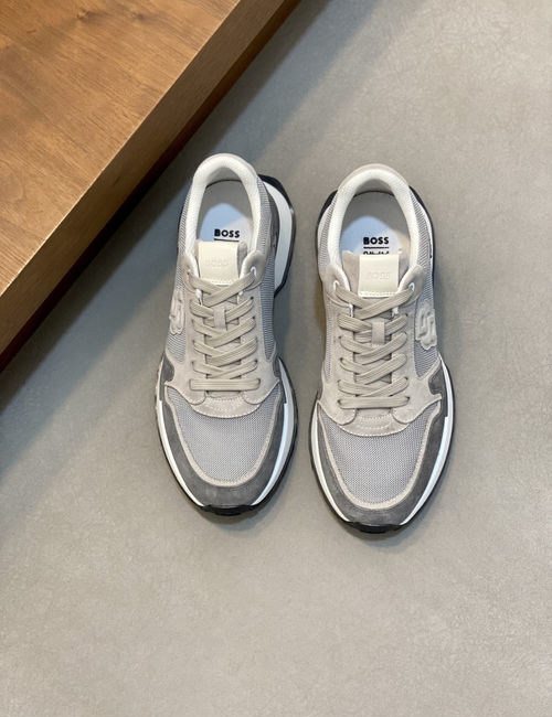 Hugo Boss Suede Mesh Breathable Casual Sneakers