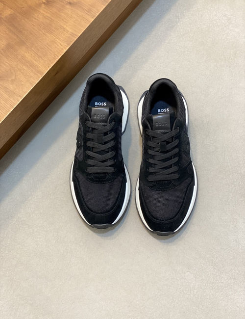Hugo Boss Suede Mesh Breathable Casual Sneakers