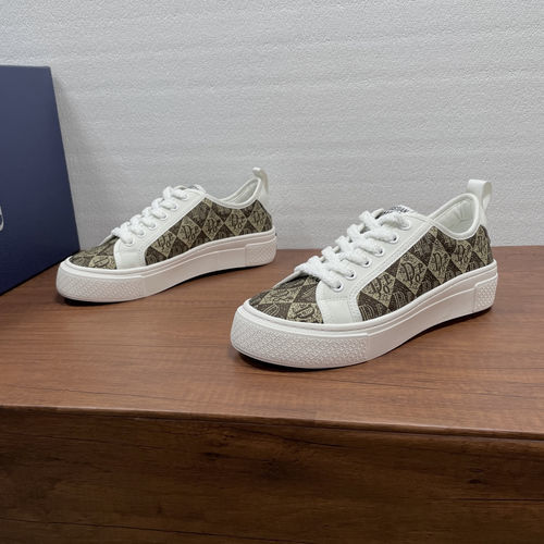 Christian Dior CD Oblique Printed Lace-up Casual Loafers