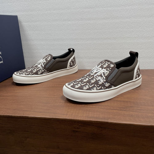 Christian Dior CD Oblique Printed Lace-up Casual Loafers
