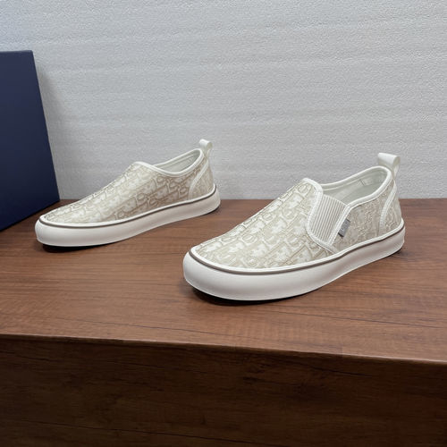 Christian Dior CD Oblique Printed Lace-up Casual Loafers
