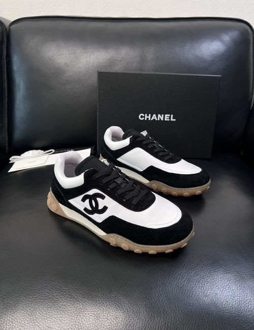 Chanel Cowhide Printed Fabric Shoes Leather Insole Original Sole