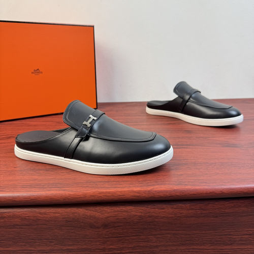 Hermes Mix Mule Shoes With H Buckle
