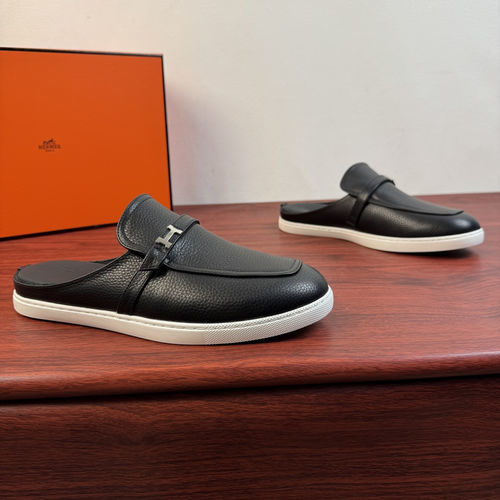 Hermes Mix Mule Shoes With H Buckle