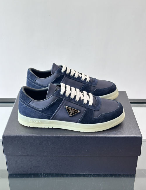 Prada Suede Leather Sneakers With Logo