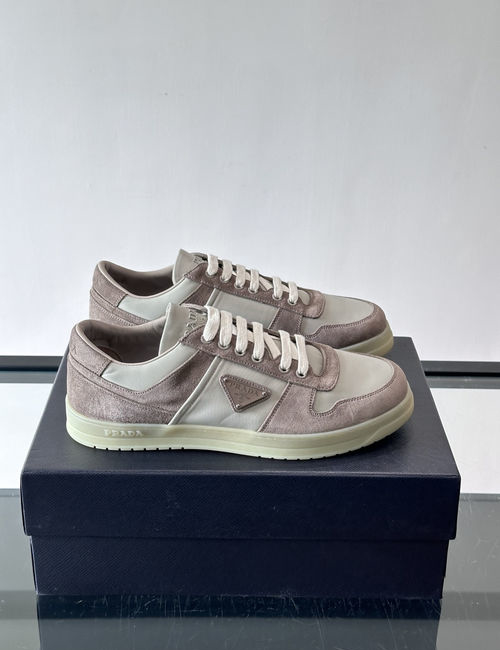 Prada Suede Leather Sneakers With Logo