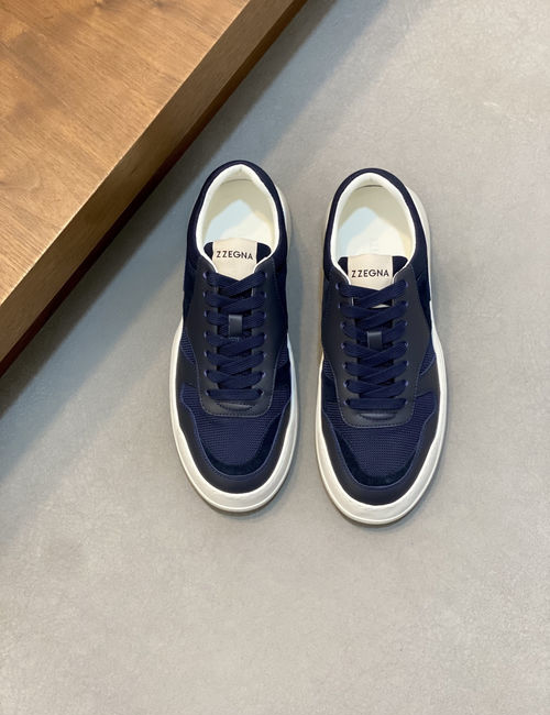 Zegna Triple Stitch Monte Breathable Casual Sneakers