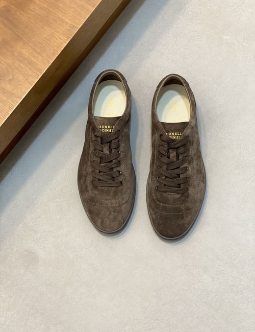 Brunello Cucinelli BC Suede Casual Shoes With Rubber Sole