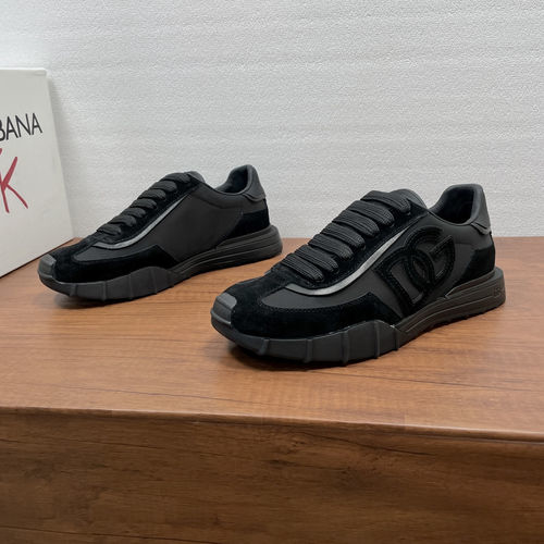 Dolce & Gabbana DG Suede Nylon Stitched Logo Sneakers