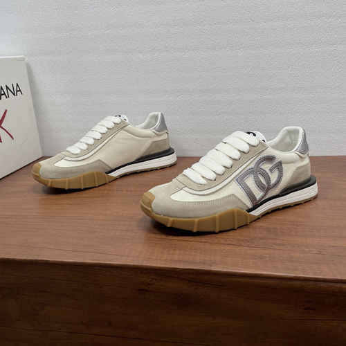 Dolce & Gabbana DG Suede Nylon Stitched Logo Sneakers