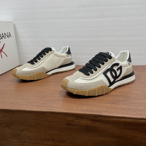 Dolce & Gabbana DG Suede Nylon Stitched Logo Sneakers
