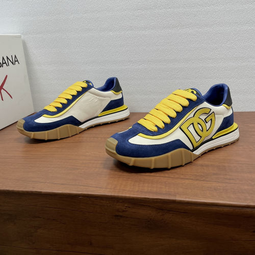 Dolce & Gabbana DG Suede Nylon Stitched Logo Sneakers