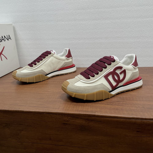 Dolce & Gabbana DG Suede Nylon Stitched Logo Sneakers