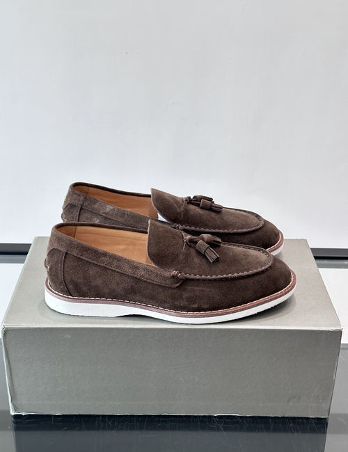 Brunello Cucinelli BC Tassel Loafers With White Rubber Sole