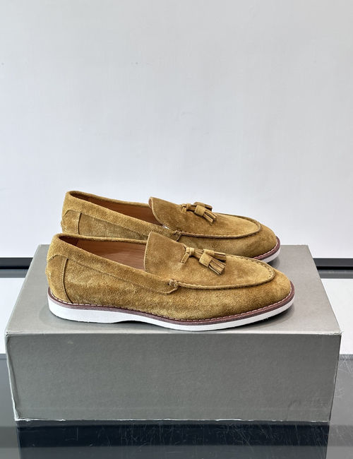 Brunello Cucinelli BC Tassel Loafers With White Rubber Sole