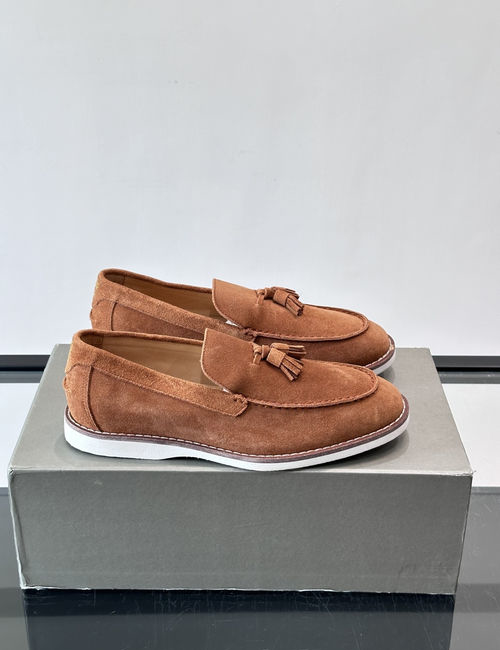 Brunello Cucinelli BC Tassel Loafers With White Rubber Sole