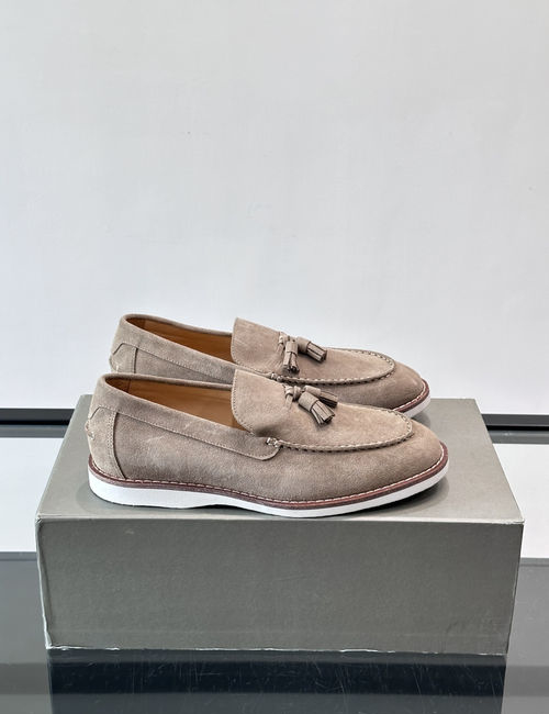 Brunello Cucinelli BC Tassel Loafers With White Rubber Sole