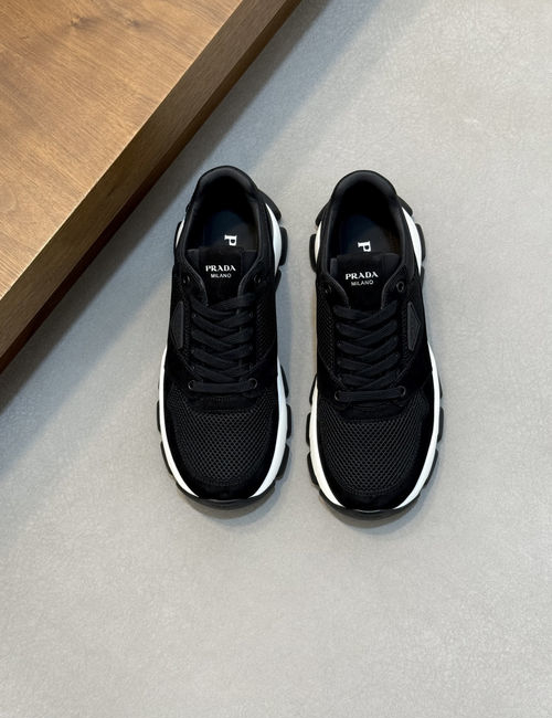 Prada Montecarlo Re-Edition Suede Mesh Sneakers
