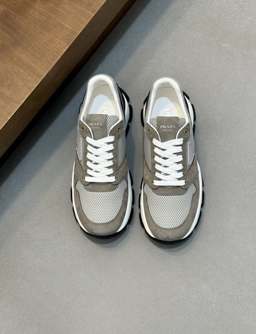 Prada Montecarlo Re-Edition Suede Mesh Sneakers