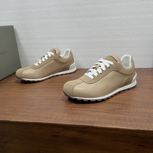Brunello Cucinelli BC Leather Suede Retro Training Shoes