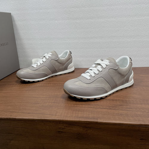 Brunello Cucinelli BC Leather Suede Retro Training Shoes