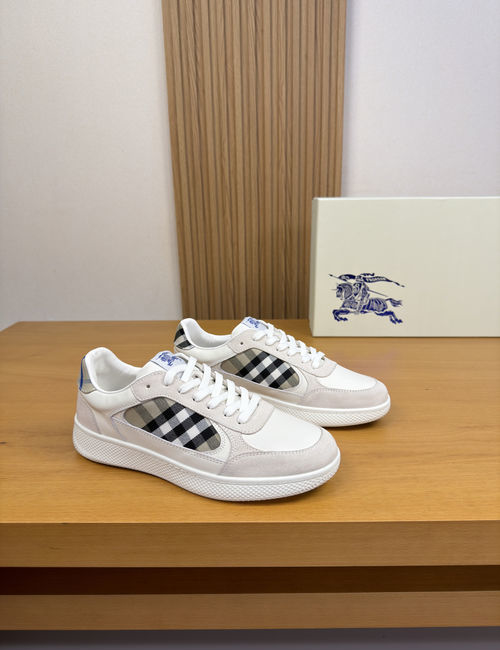 Burberry Premium Leather Casual Sneakers With TPR Sole