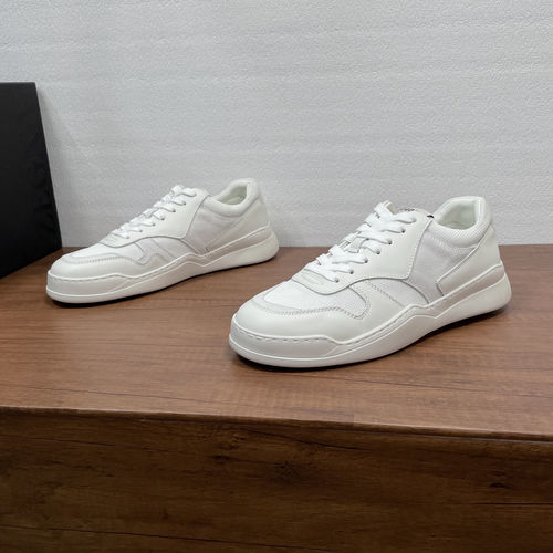 Zegna Suede Cowhide Spliced Mesh Casual Sneakers