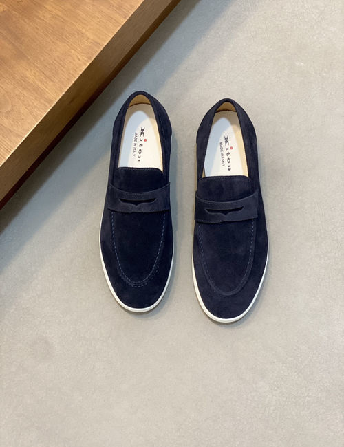 Kiton Calfskin Leather Casual Sneakers