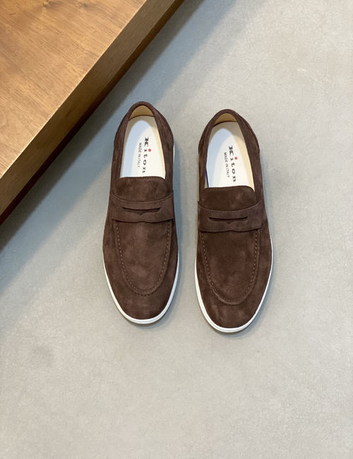 Kiton Calfskin Leather Casual Sneakers