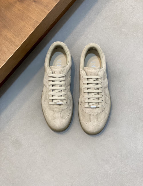 Christian Dior CD Oblique Embroidered Suede Leather Stitching Sneakers