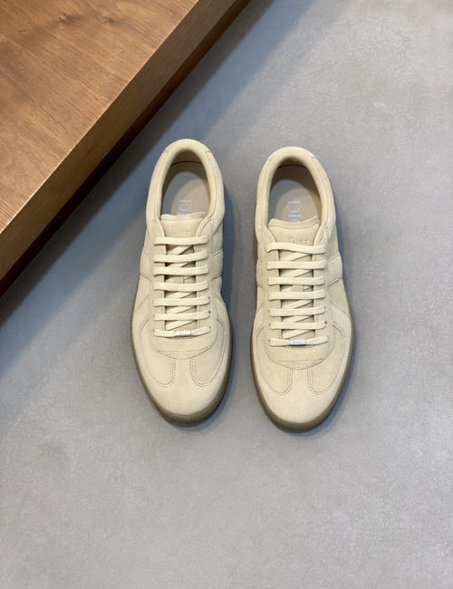 Christian Dior CD Oblique Embroidered Suede Leather Stitching Sneakers