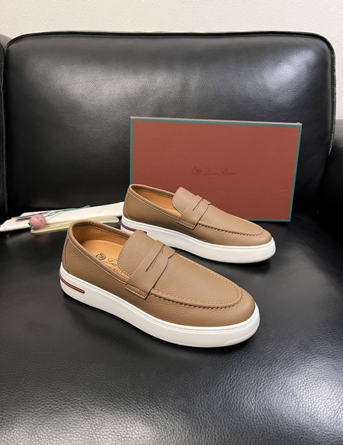 Loro Piana LP Premium Cow Leather Loafers Comfortable Sole