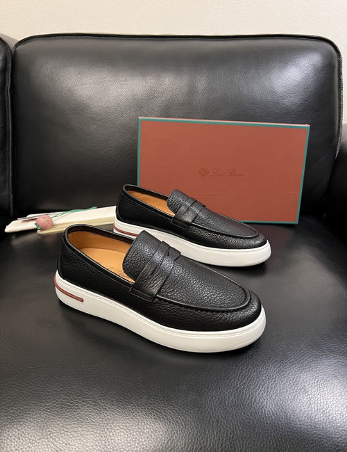 Loro Piana LP Premium Cow Leather Loafers Comfortable Sole