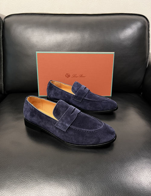 Loro Piana LP Stitched Leather Dress Shoes