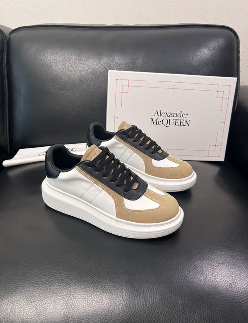 McQueen Casual Shoes Leather Upper Sheepskin Lining Original Sole