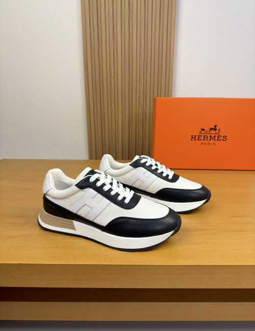 Hermes H Pattern Casual Sneakers