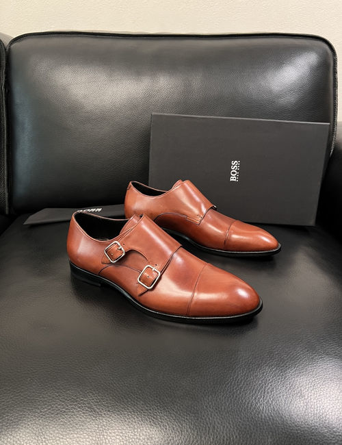 Hugo Boss Stitched Leather Formal Dress Shoes