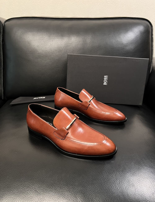 Hugo Boss Stitched Leather Formal Dress Shoes