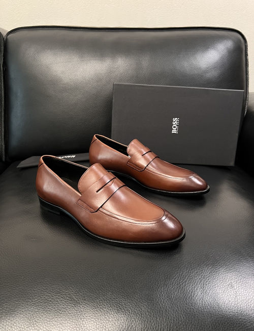 Hugo Boss Stitched Leather Formal Dress Shoes