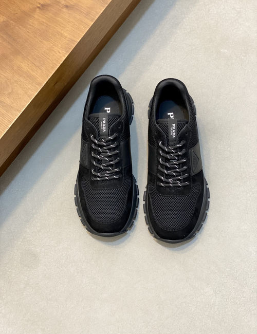Prada Montecarlo Re-Edition Suede Mesh Sneakers