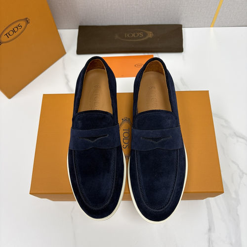 Tods Raffia OTV Suede Leather Loafers