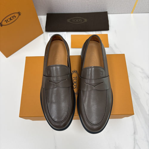 Tods Raffia OTV Suede Leather Loafers