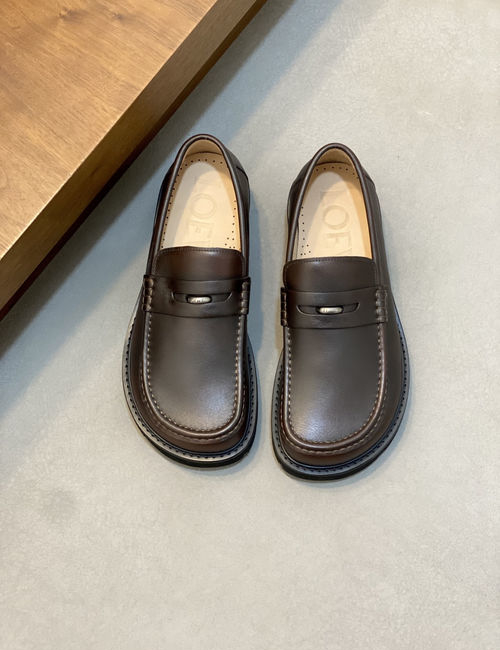 Loewe Business Leather Shoes Cowhide Upper